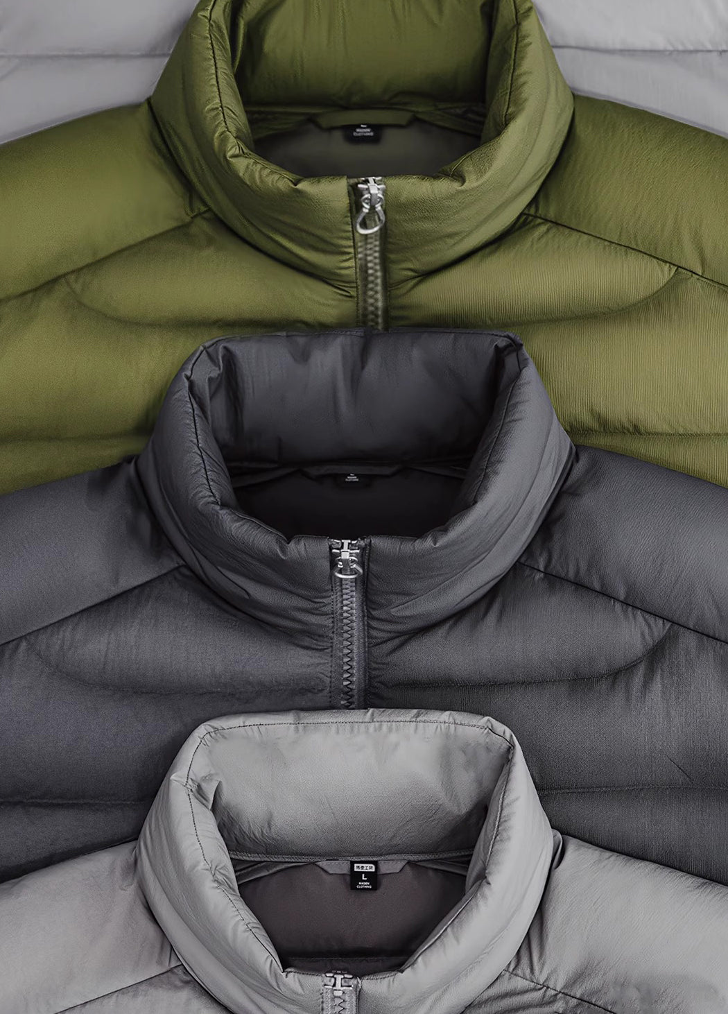 American Ultra-Thin Ribs White Duck Down inner Short Liner Ultralight Men's Jacket - Harmony Gallery