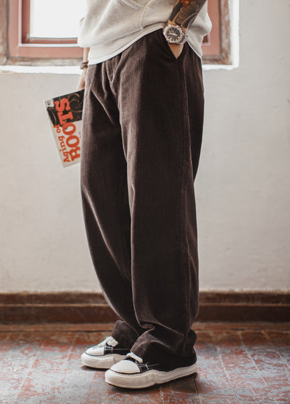 American Retro Corduroy Thickened Straight Leg Wide-Leg Daily Men's Trousers