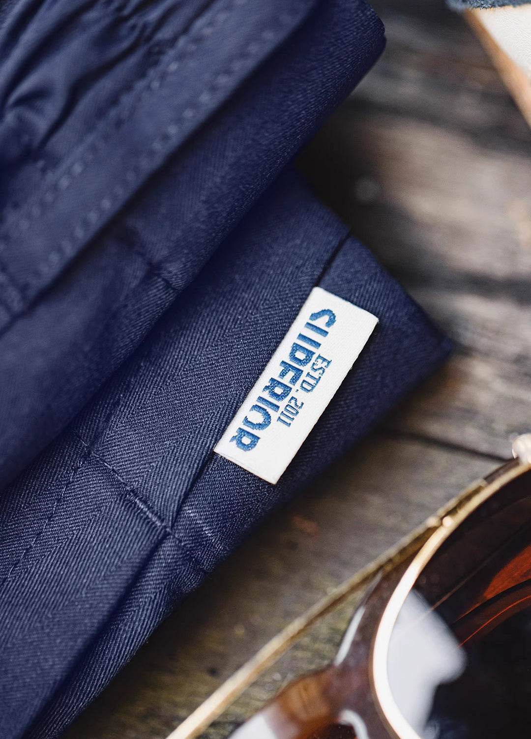 American Retro Logger Leg Slightly Tapered Elastic Waist Herringbone Men's Trousers