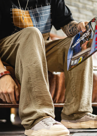 American Workwear Linen Beckham Thin And Draping Lyocell Tencel  Men's Trousers - Harmony Gallery