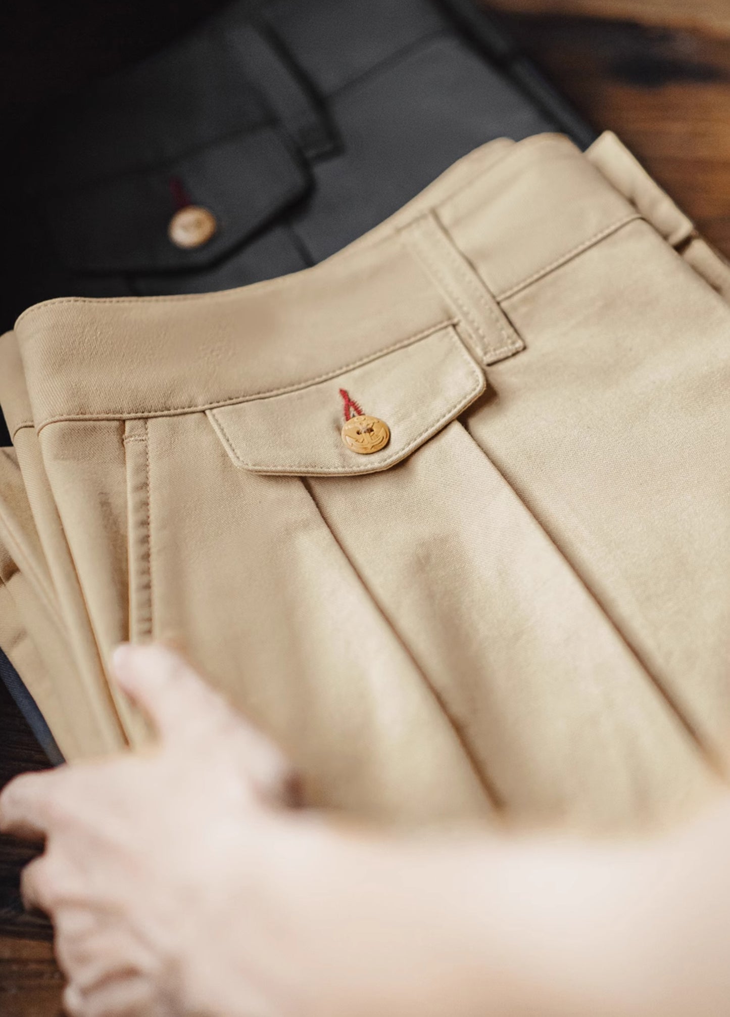 Pantalones Chinos Retro de Trabajo Americano Algodón Rectos y Entallados para Hombre