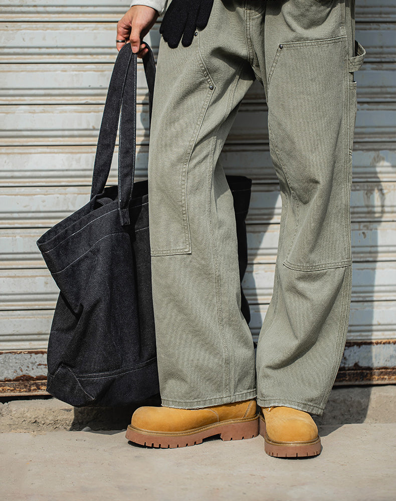 American Retro Mickey Round Head Big Martin Boots Thick Bottom Men's Boot - Harmony Gallery