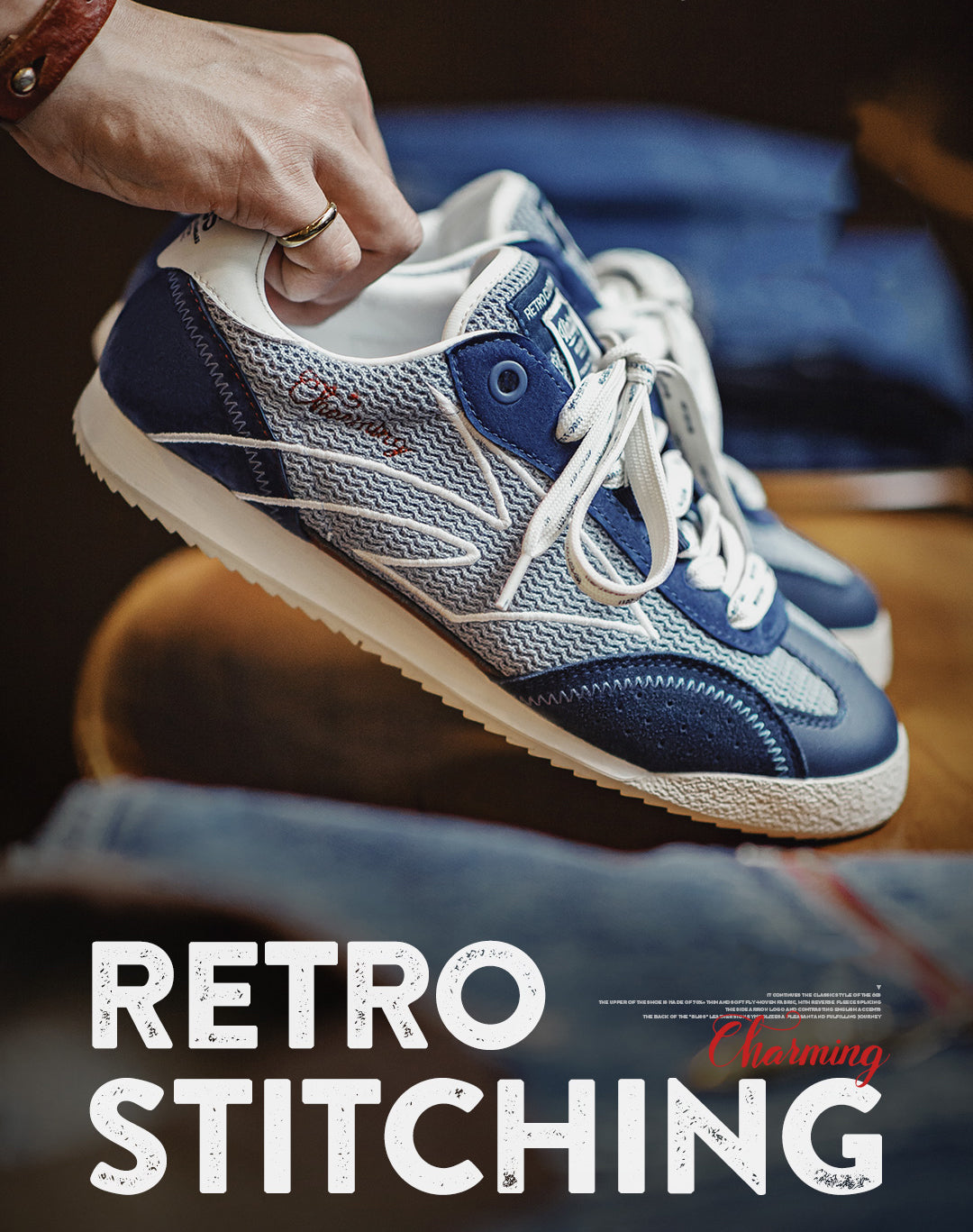 German Retro Forrest Gump Mesh Breathable Soft Sole Thin Men's Casual Shoes - Harmony Gallery