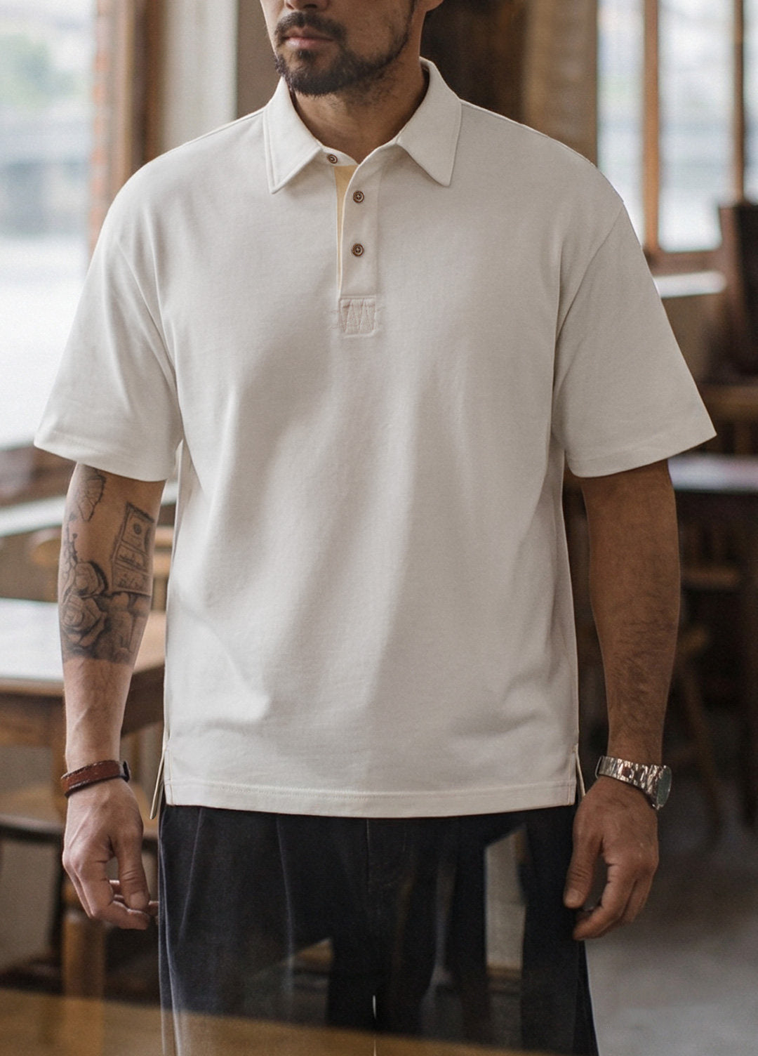 American Retro Polo Pure Cotton Heavyweight Premium Men's T-Shirt