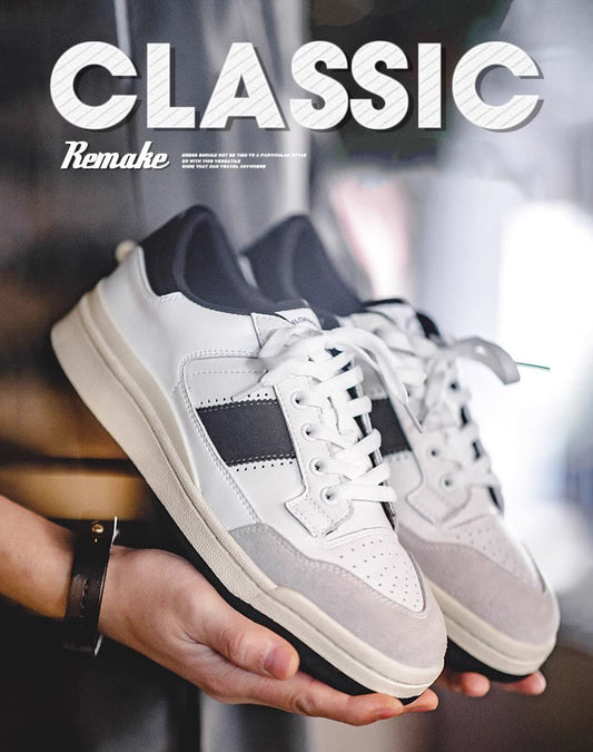 Retro Classic Remade All-Match Sports White Men's Casual Shoes - Harmony Gallery