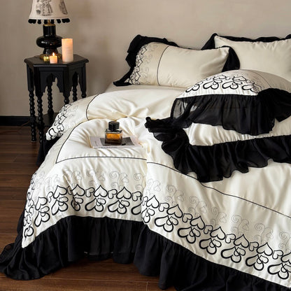 French Love Lace Cotton Four-Piece Heat Storage And Warmth Bed Set