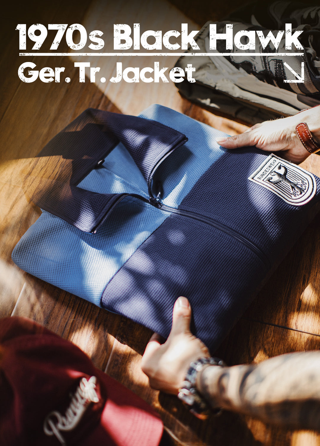 American Contrast Color Coach Waffle Training Suit Breathable Men's Jacket - Harmony Gallery