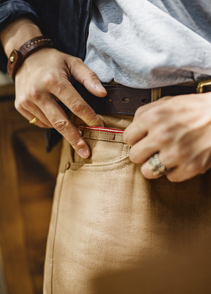 American Retro Western Straight Yellowstone Red Ear Original Cow Men's Jeans - Harmony Gallery
