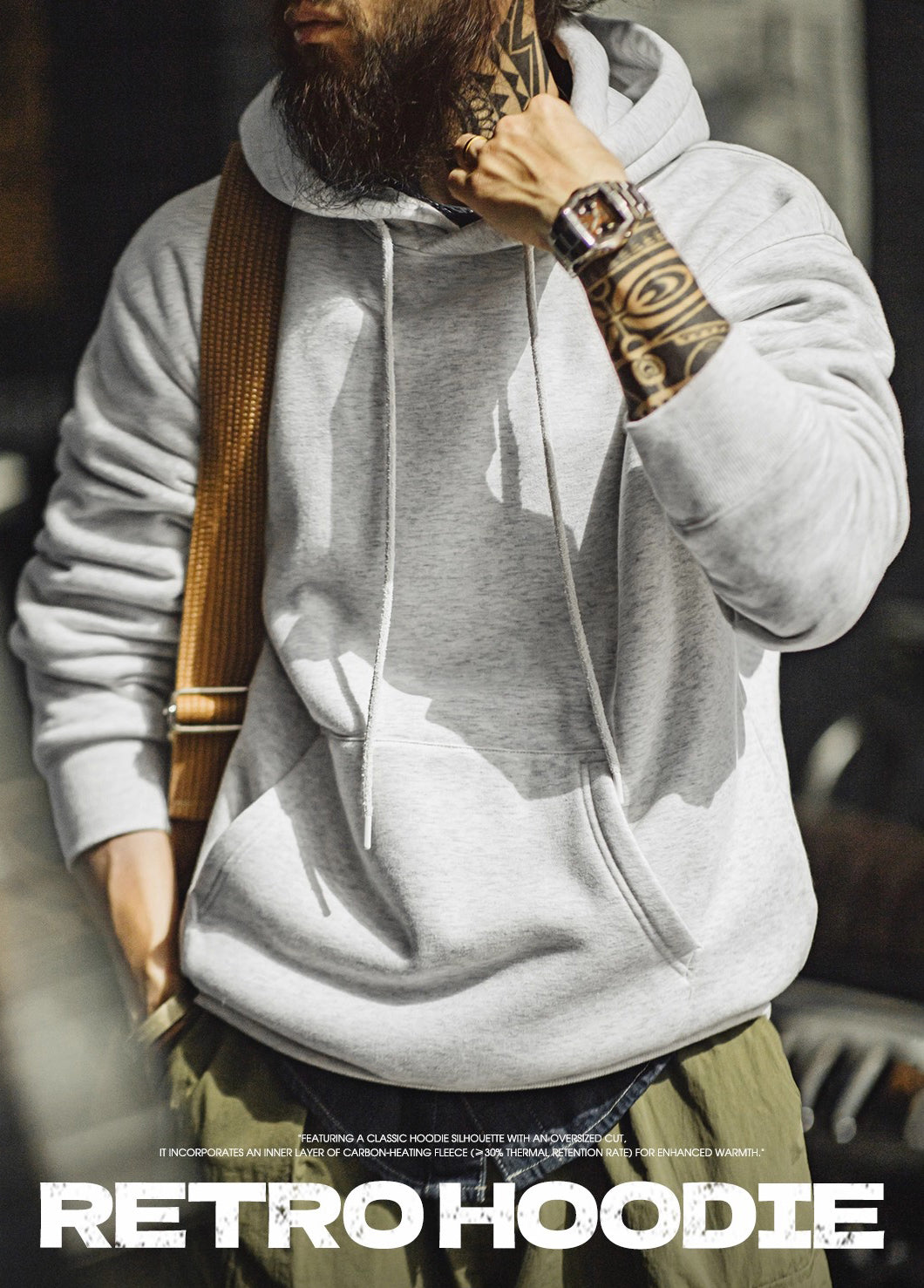 American Gray Rocky Plus Velvet Heavy Layered Pullover Men's Sweater - Harmony Gallery