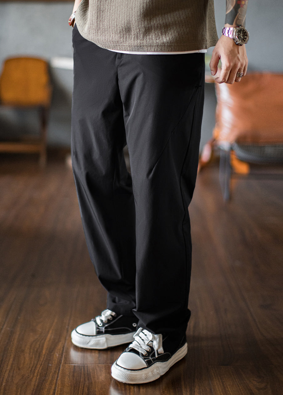 American Retro Workwear Casual Clean Fit Long pants Thin Men's Trousers - Harmony Gallery