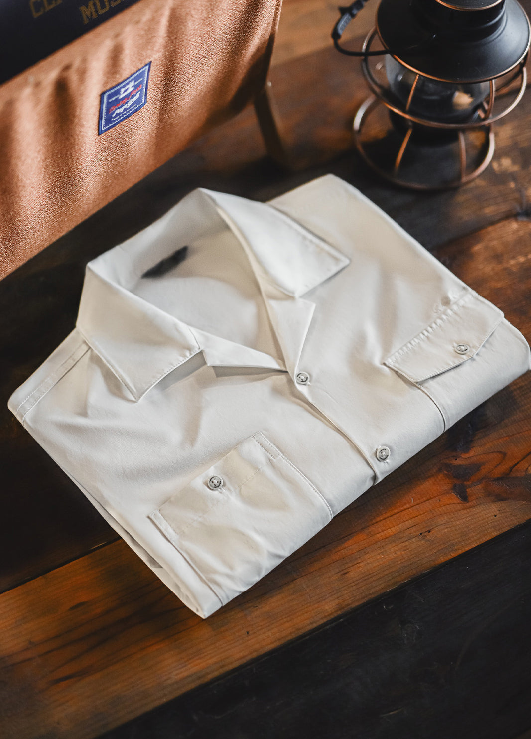 American Retro Print Cuban Collar Long Sleeve Oversized Silhouette Men's Shirt - Harmony Gallery