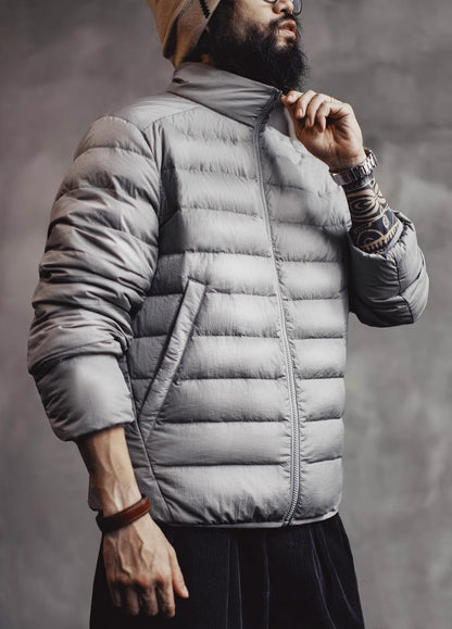 American Ultra-Thin Ribs White Duck Down inner Short Liner Ultralight Men's Jacket - Harmony Gallery