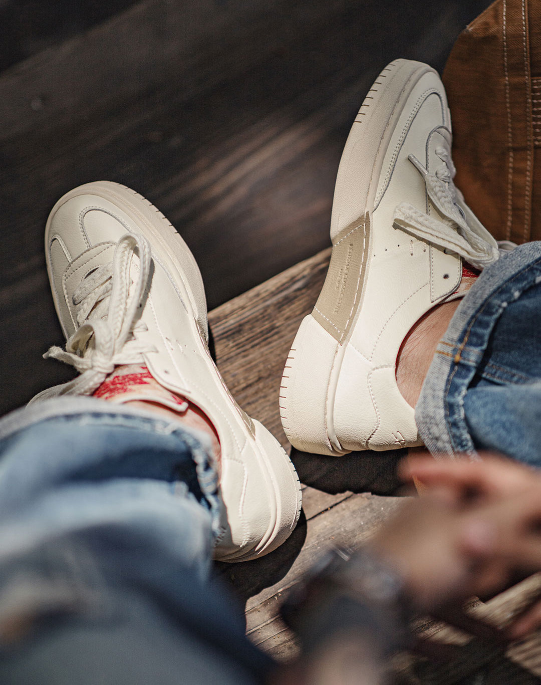 German Navajo Embroidered Heel Thick Bottom White Men's Casual Shoes - Harmony Gallery