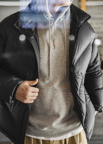 American Matte Short Sealed Bread Warm Outerwear Drill-Proof Men's Jacket