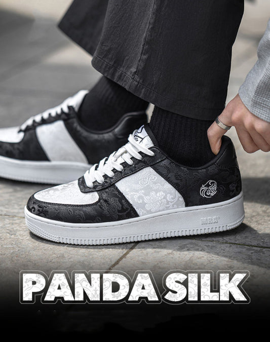 Air Force Edition Panda Silk Breathable Thick-soled Embroidered Men's Casual Shoes - Harmony Gallery