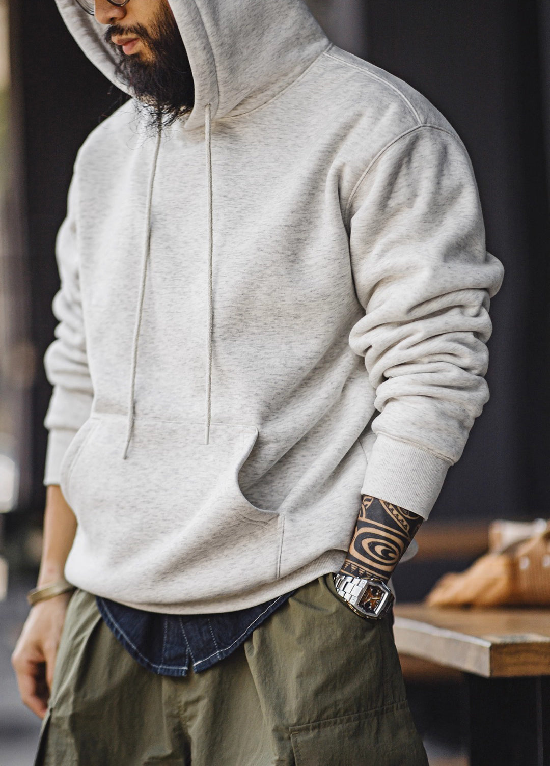 American Gray Rocky Plus Velvet Heavy Layered Pullover Men's Sweater - Harmony Gallery