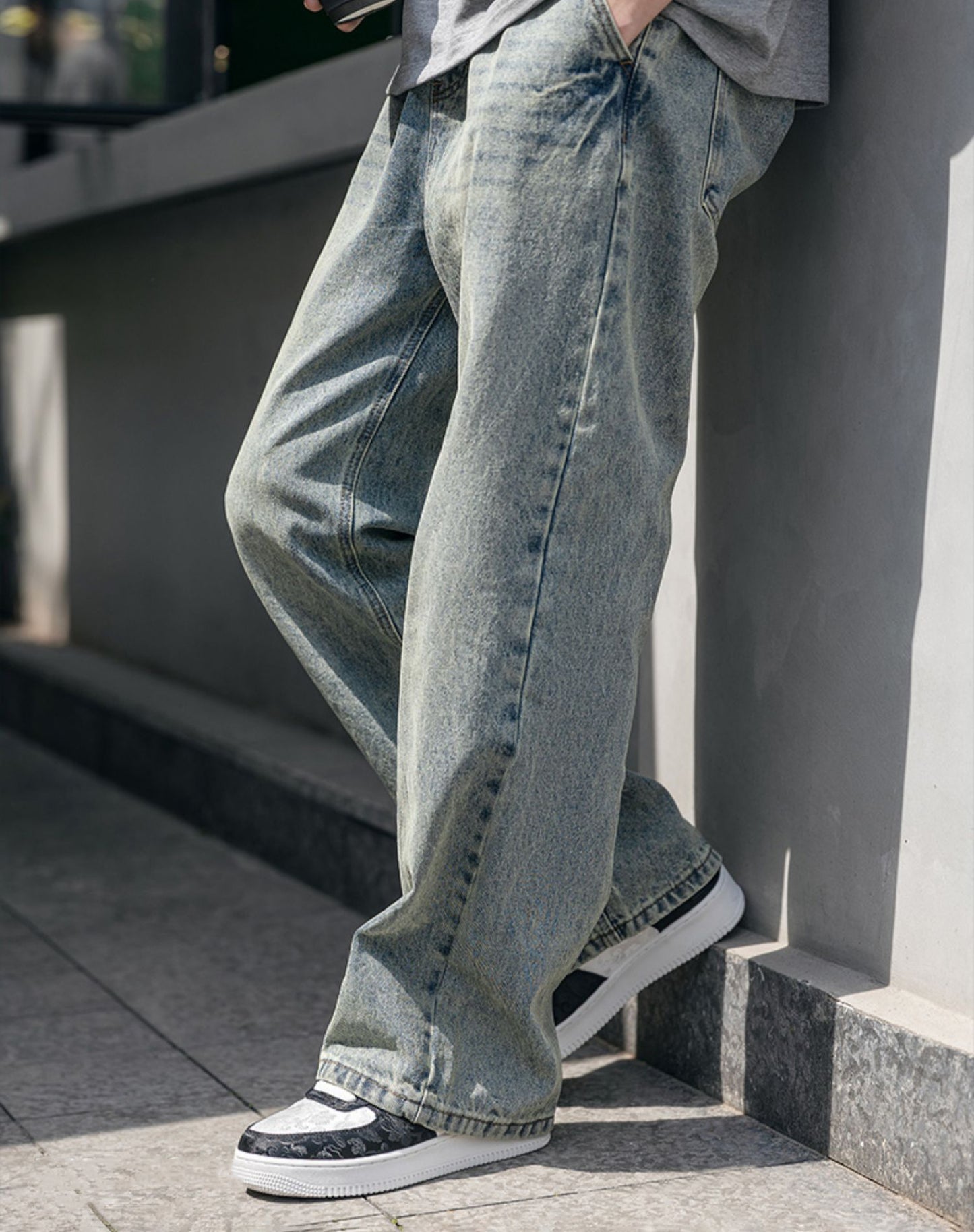 Air Force Edition Panda Silk Breathable Thick-soled Embroidered Men's Casual Shoes - Harmony Gallery