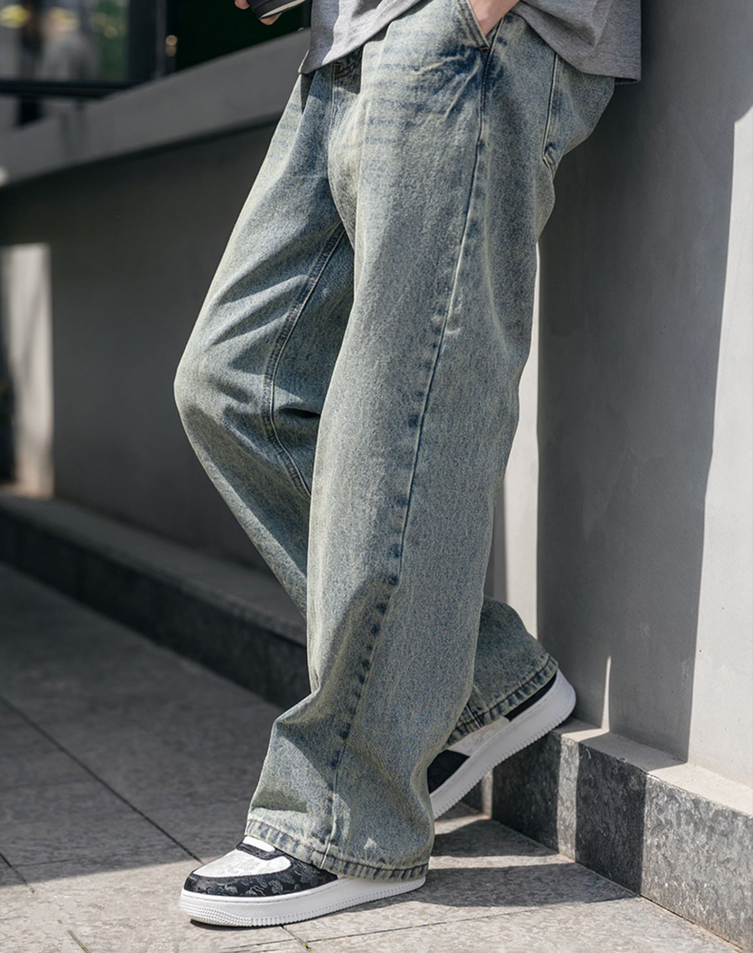 Air Force Edition Panda Silk Breathable Thick-soled Embroidered Men's Casual Shoes - Harmony Gallery