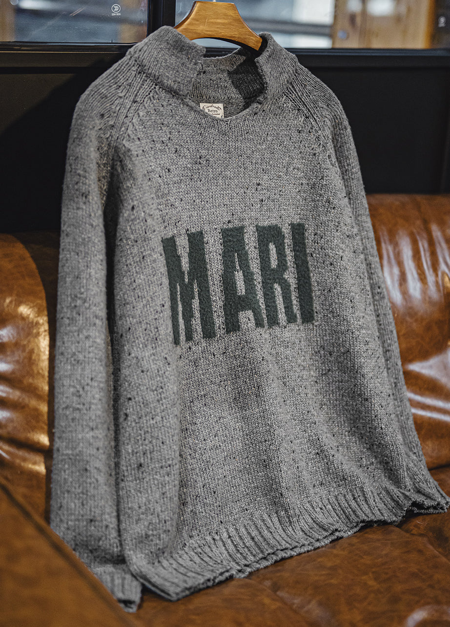 American Retro Jacquard Drape Pullover Knitwear Warm Elasticity Men's Sweater