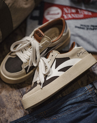 American Retro Silver Tail Splicing Thick Bottom Mesh Breathable Men's Casual Shoes - Harmony Gallery