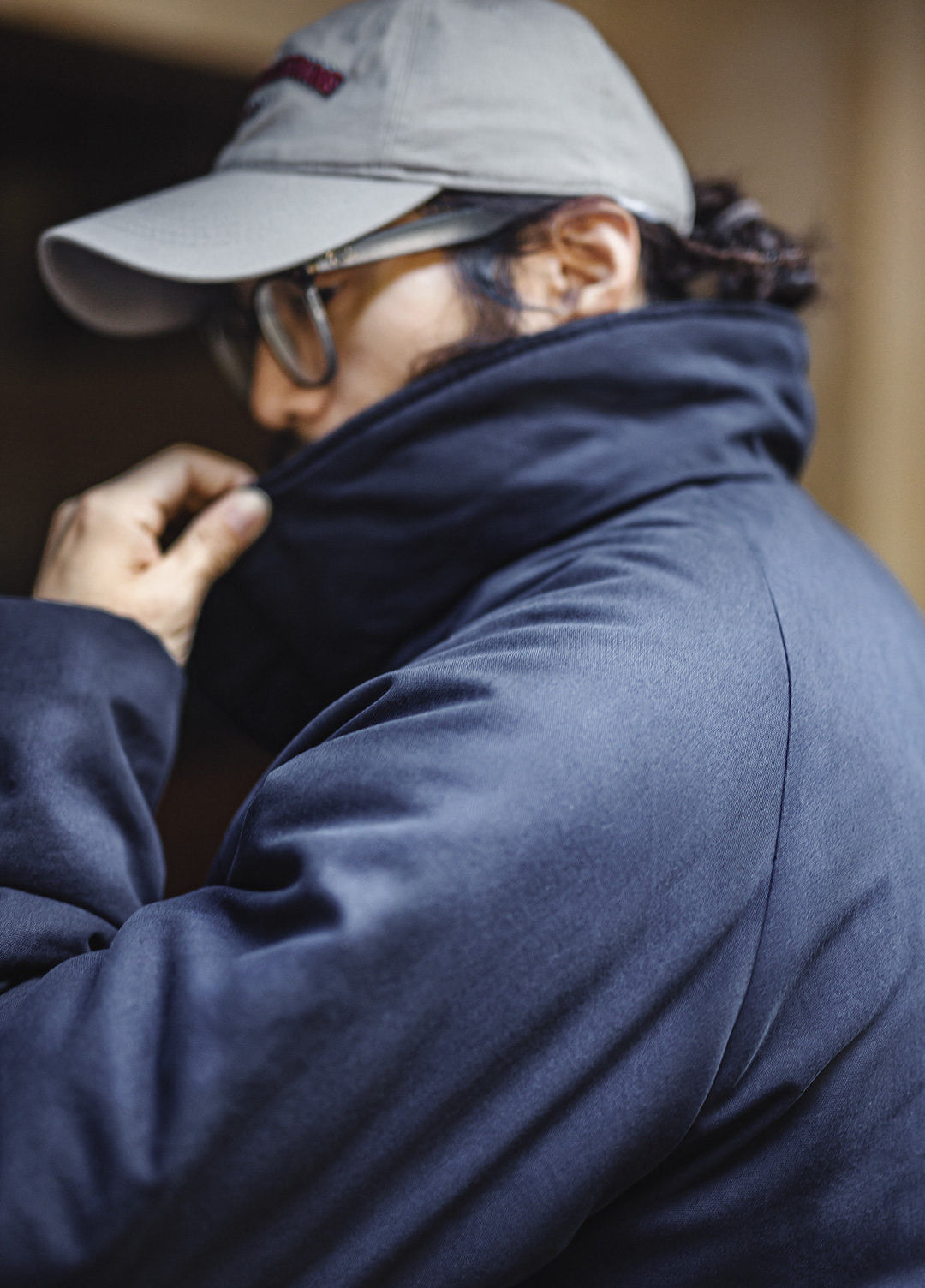 American Retro Cotton Thickened Warm Short Raglan Sleeve Men's Jacket