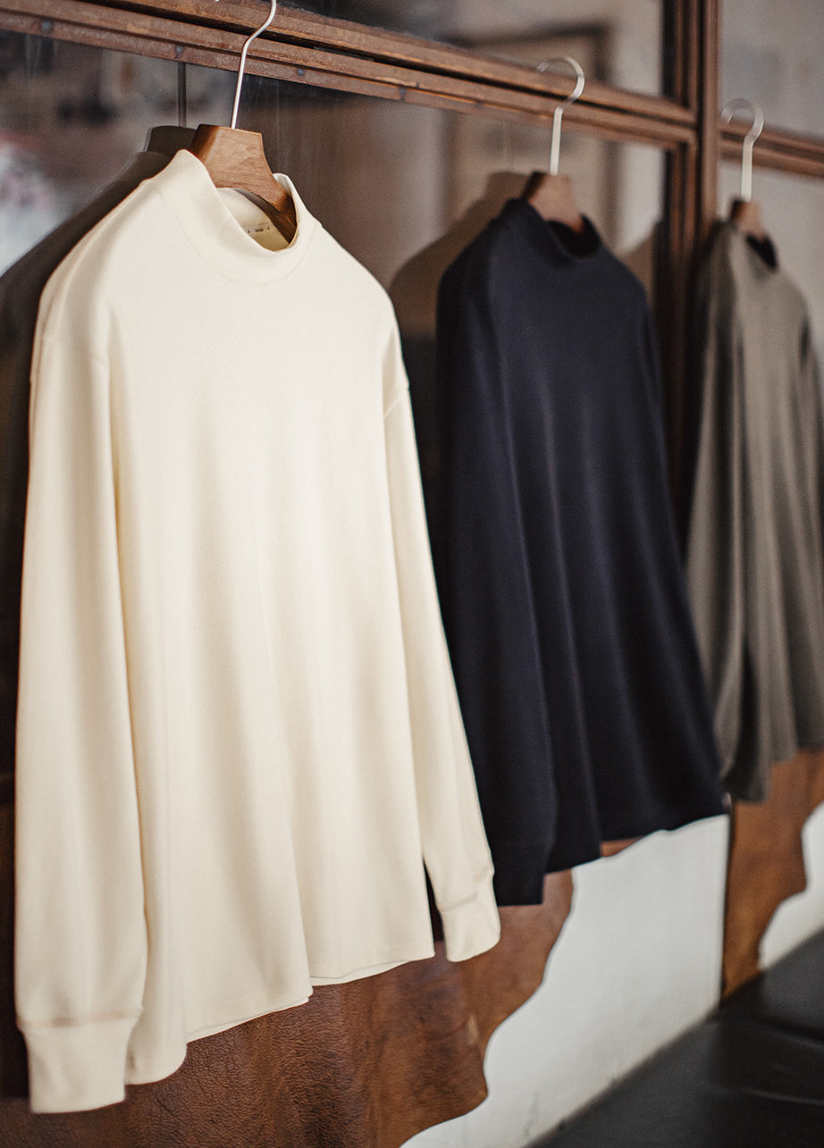 American Mock Neck Thermal Underwear Anti-Static Inner Layer Men's Sweater