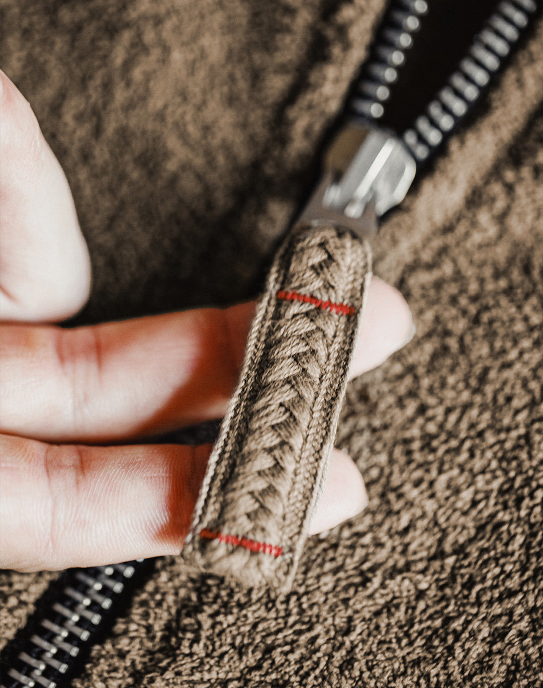 American Retro Fleece Cardigan Hoodie Thickened Warm Fleece Men's Jacket