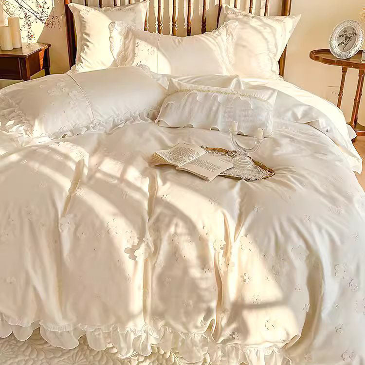 French Princess High-End Pure Cotton Four-Piece Bed Set - Harmony Gallery