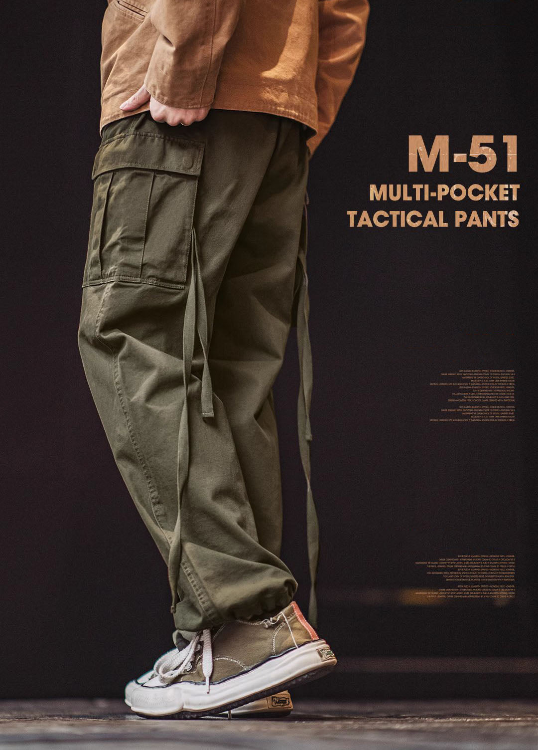 American Retro M51 Multi-Pocket Military Tactical Men's Trousers