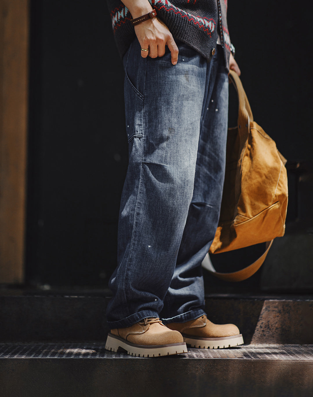 American Retro Mid-Cut Genuine Leather Martin Boots Thick-Soled Men's Boot - Harmony Gallery