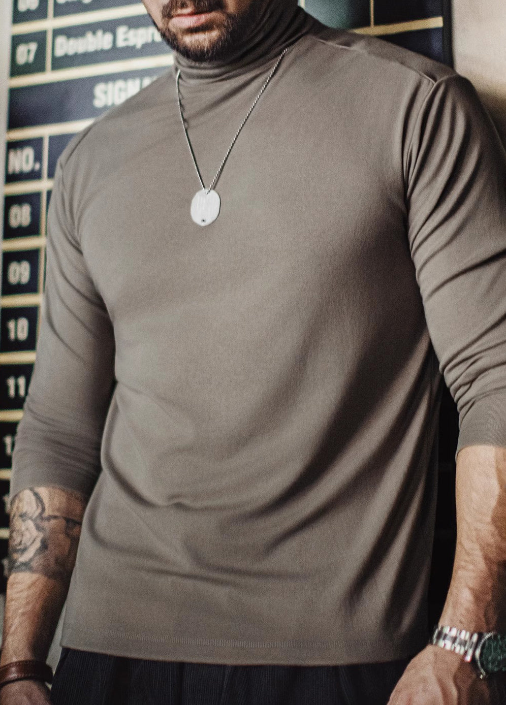 American Retro Bottoming Antibacterial Half-High Collar Thermal Men's Sweater - Harmony Gallery