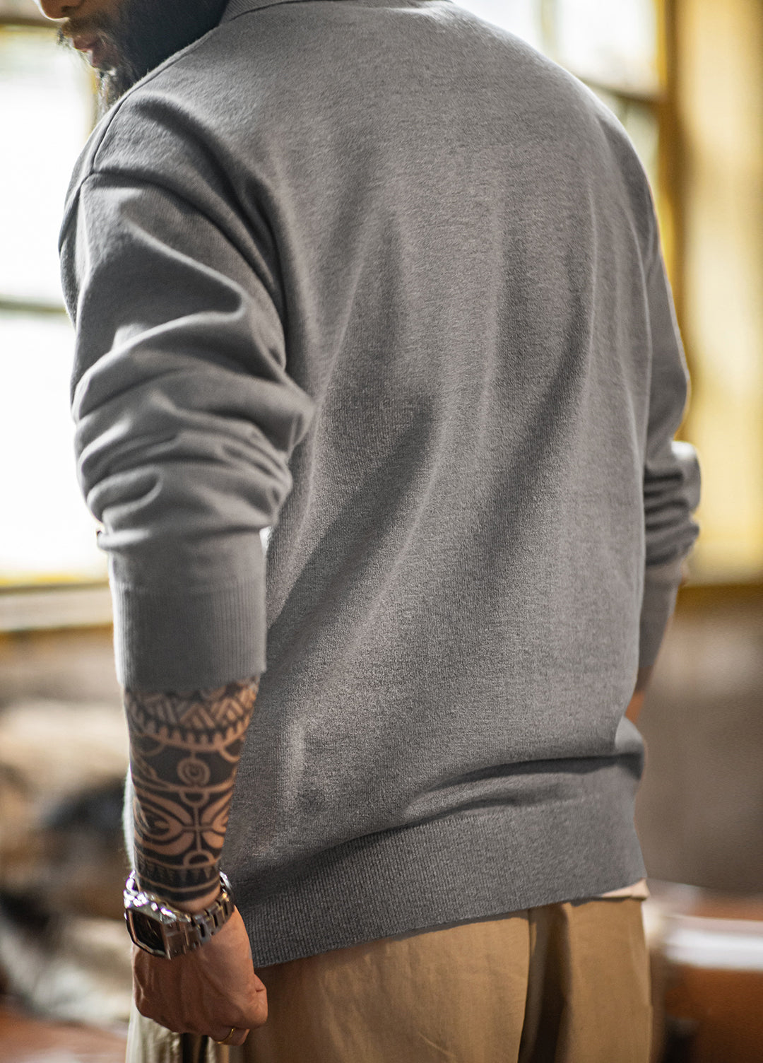 American Retro Casual Seagull Knitted Pullover Leisure Daily Men's Sweater - Harmony Gallery