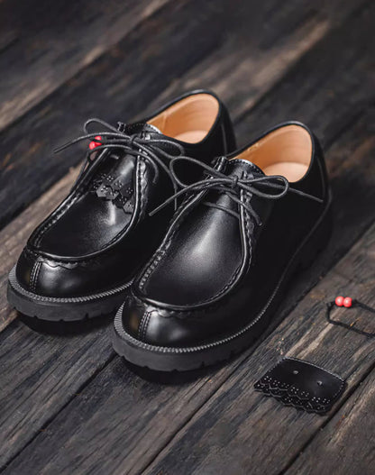 Retro Casual Workwear Postman Maillard Leather Men's Dress Shoes