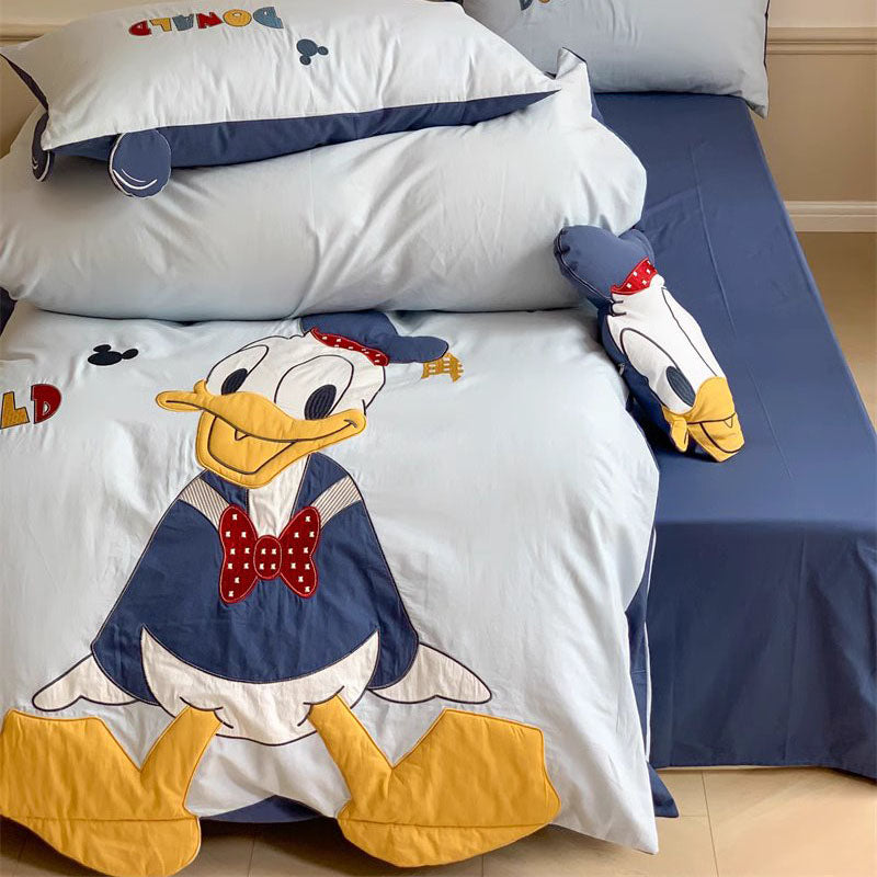Disney Donald Duck Princess Daisy Washed Four-Piece Cotton Bed Set - Harmony Gallery