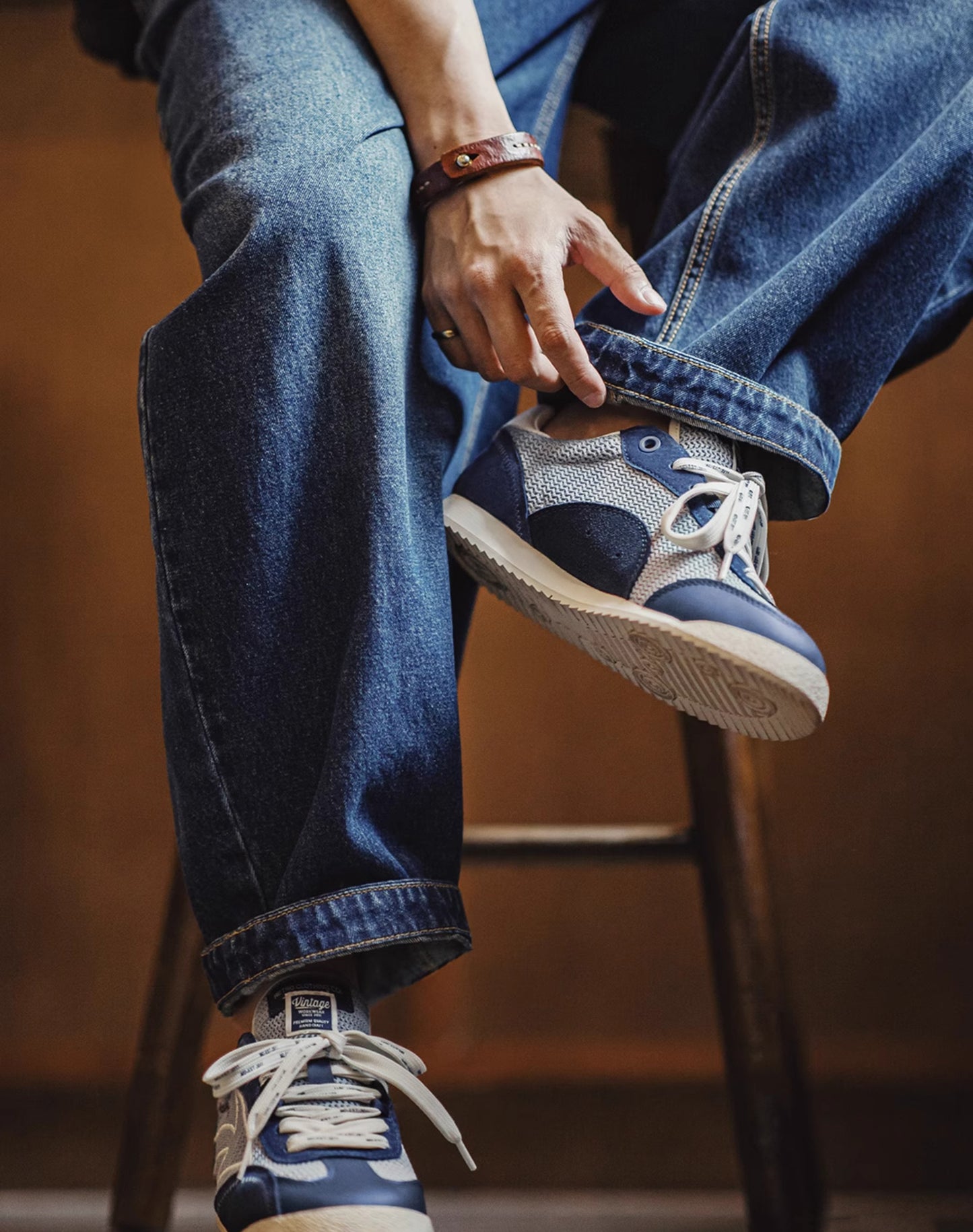 German Retro Forrest Gump Mesh Breathable Soft Sole Thin Men's Casual Shoes - Harmony Gallery