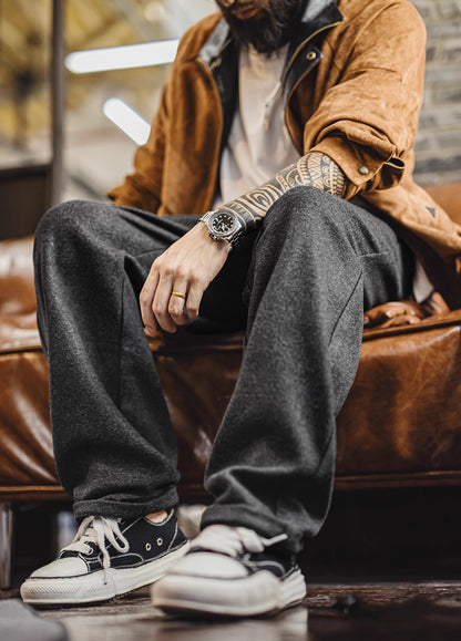 American Woolen Youthful And Energetic Style With A Draped Look Men's Trousers