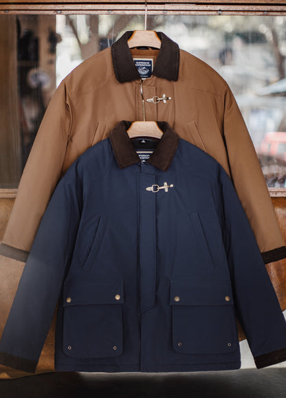 American Retro Safari Cotton Hunting Corduroy Patchwork Barn Men's Jacket - Harmony Gallery