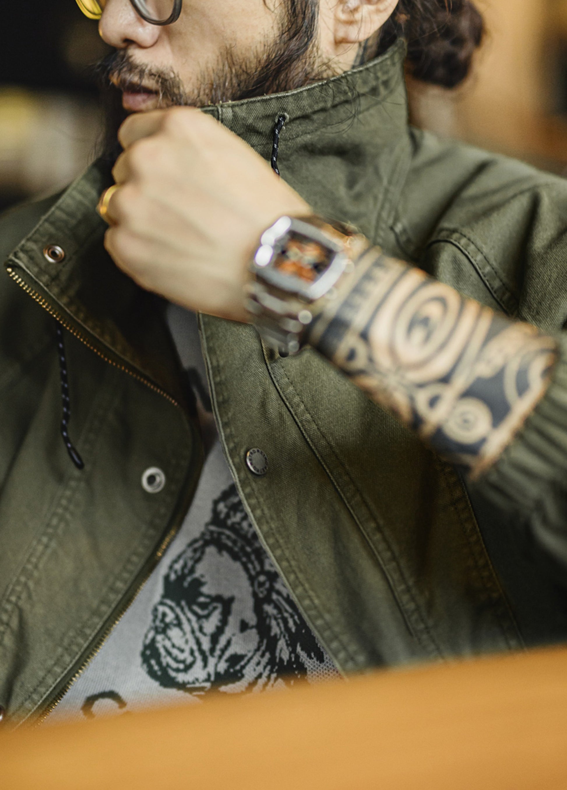 American Retro M65 Jacket Windproof Silhouette Tough Men's Jacket - Harmony Gallery