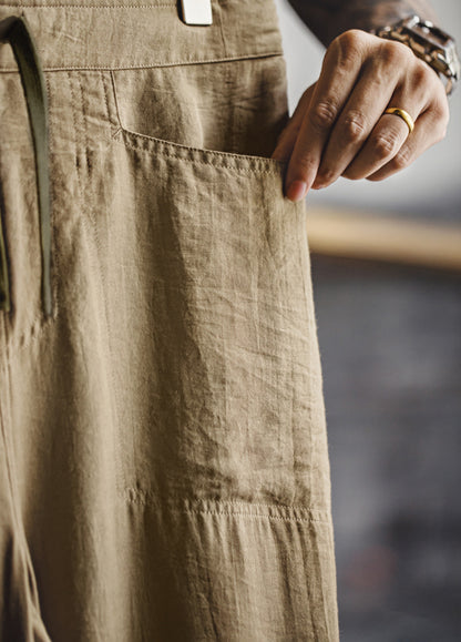 American Workwear Linen Beckham Thin And Draping Lyocell Tencel  Men's Trousers - Harmony Gallery