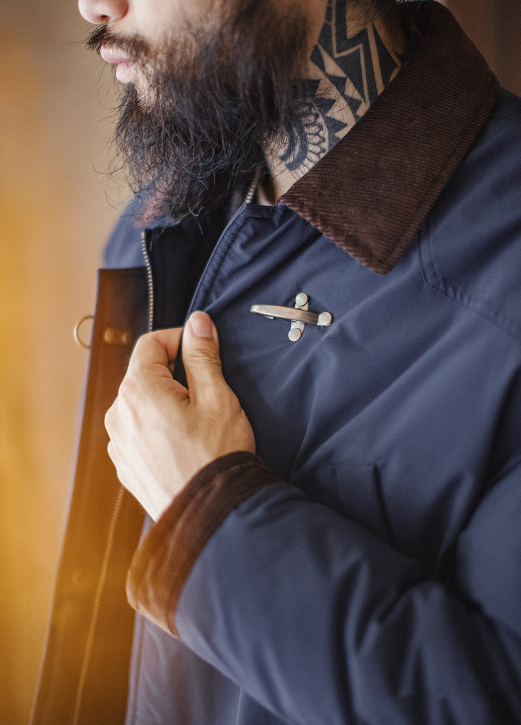 American Retro Safari Cotton Hunting Corduroy Patchwork Barn Men's Jacket - Harmony Gallery