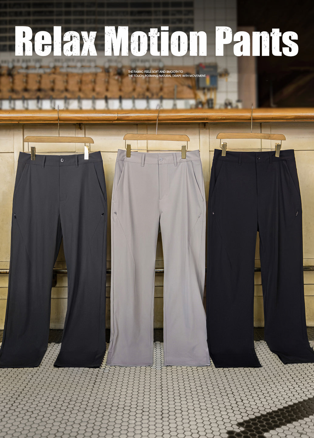 American Retro Workwear Casual Clean Fit Long pants Thin Men's Trousers - Harmony Gallery