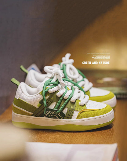 Green Diary National Skateboard Sports Unisex Casual Shoes - Harmony Gallery