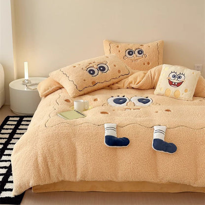 SpongeBob SquarePants Washed Four-Piece Pure Cotton Bed Set - Harmony Gallery