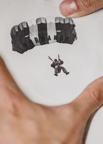 American Retro Print Cuban Collar Long Sleeve Oversized Silhouette Men's Shirt - Harmony Gallery