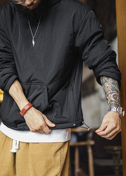 American Fleece Pullover With Pockets Commuting Fleece Lined Warm Men's Sweater