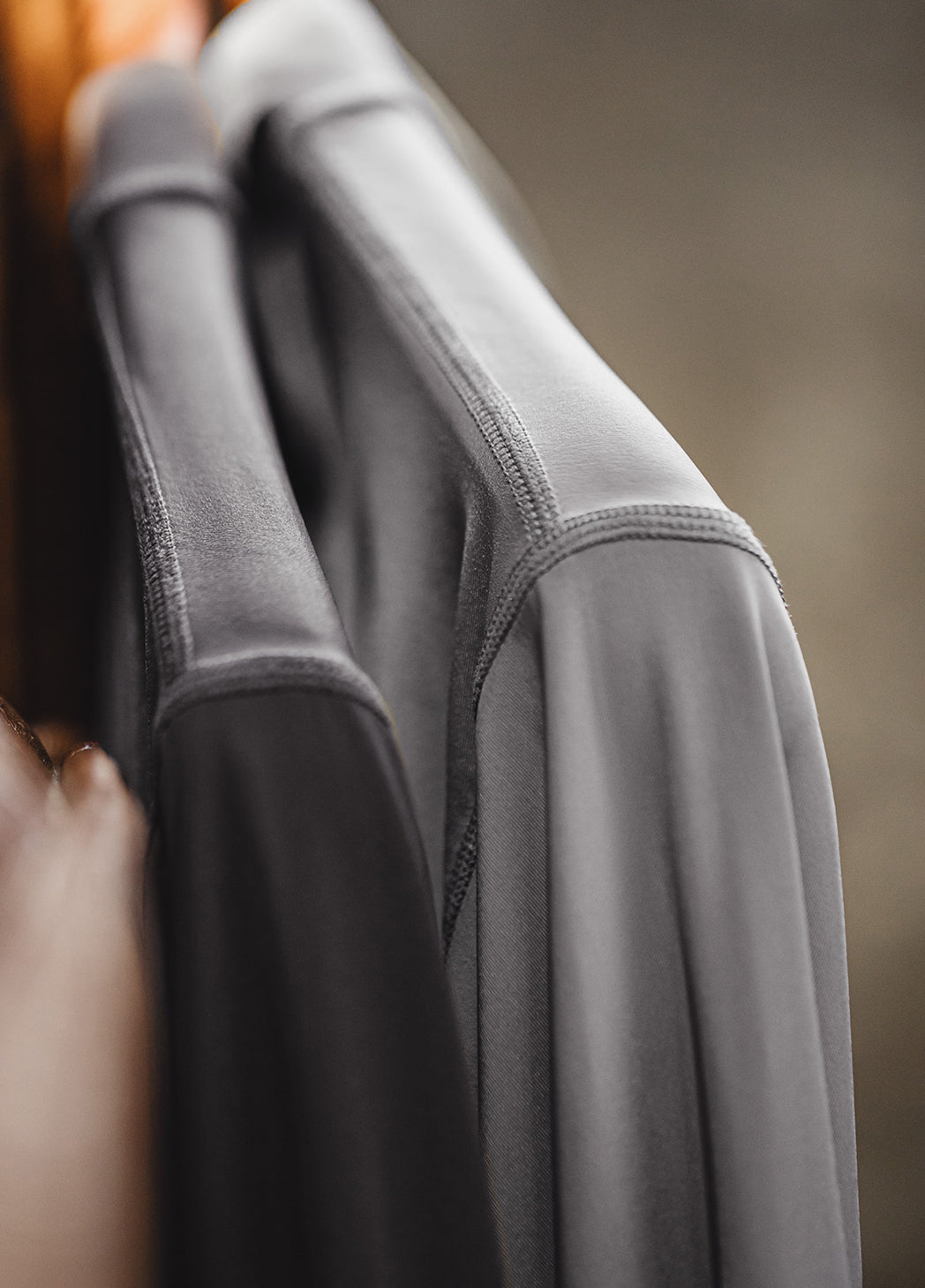 American Half-High Collar Fitness Elastic Gray Slim Ice Silk Men's Sweater - Harmony Gallery