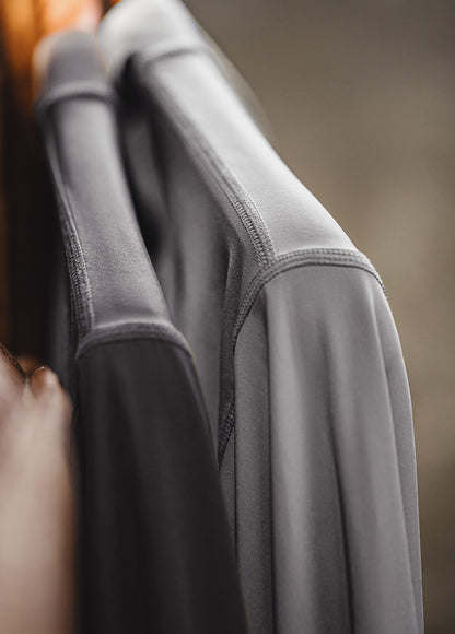 American Half-High Collar Fitness Elastic Gray Slim Ice Silk Men's Sweater - Harmony Gallery