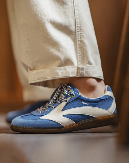 German Retro Sports Forrest Gump Mesh Polar Blue Breathable Men's Casual Shoes - Harmony Gallery