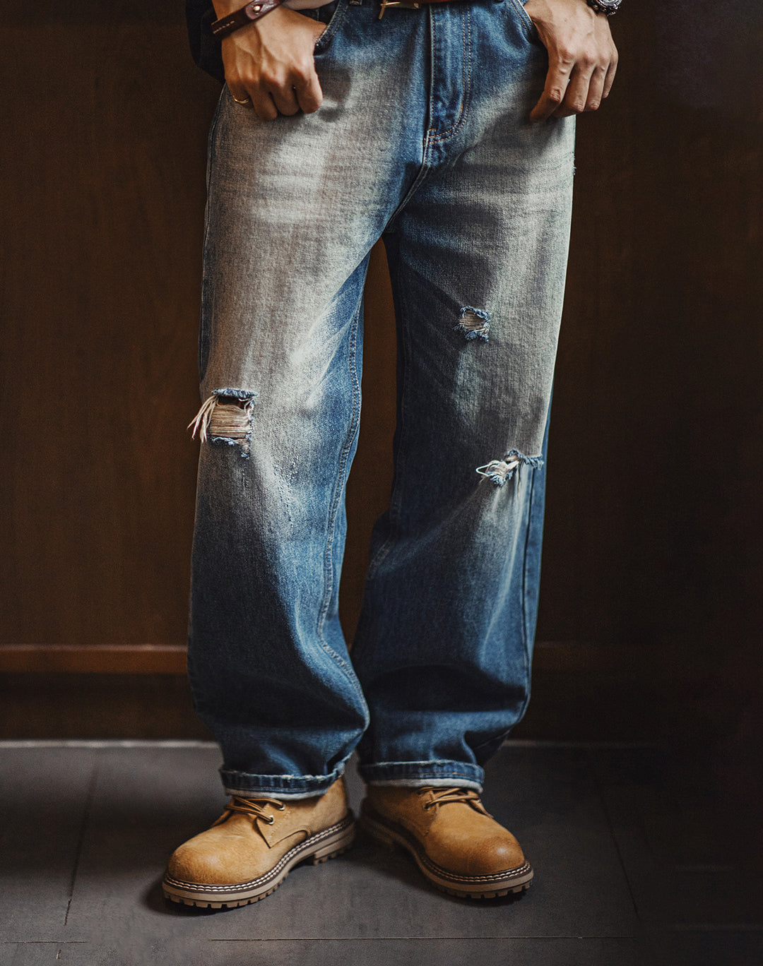 American Retro Hunting Boots Desert Yellow Mid-Cut Martin Outdoor Men's Boot - Harmony Gallery