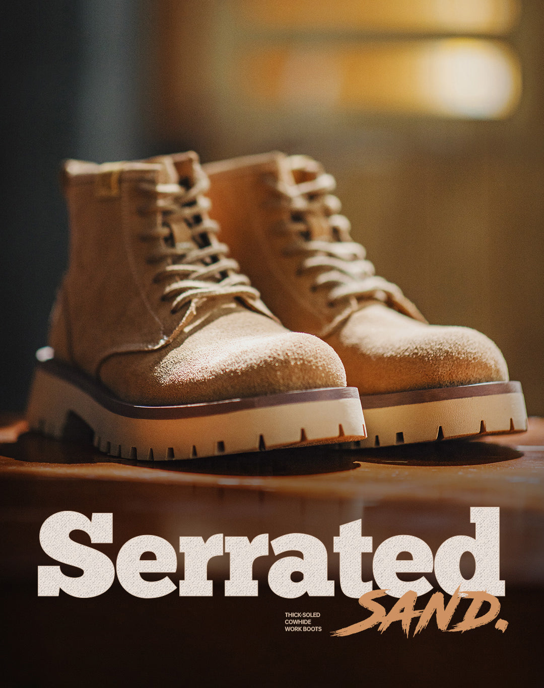 American Retro Mid-Cut Genuine Leather Martin Boots Thick-Soled Men's Boot - Harmony Gallery